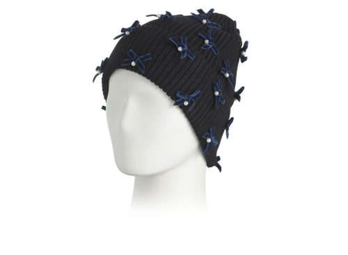LELE SADOUGHI Bow Embellished Beanie