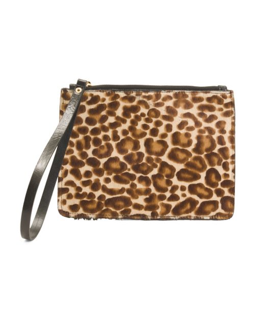 MARTINA MORI Made In Italy Leather Pochette Wristlet Pouch