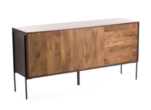 MOES HOME COLLECTION 66x18x32.5 Tobin Solid Mango Wood Iron Sideboard