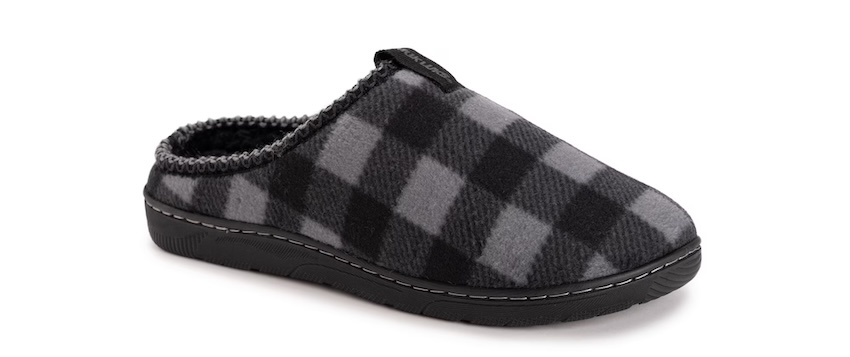 MUK LUKS Men's Plaid Fleece Comfort Clog Slipper