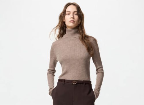 Merino Ribbed Sweater | Turtleneck