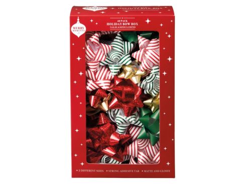Merry Moments 40 Pack Holiday Bows - Classic Christmas