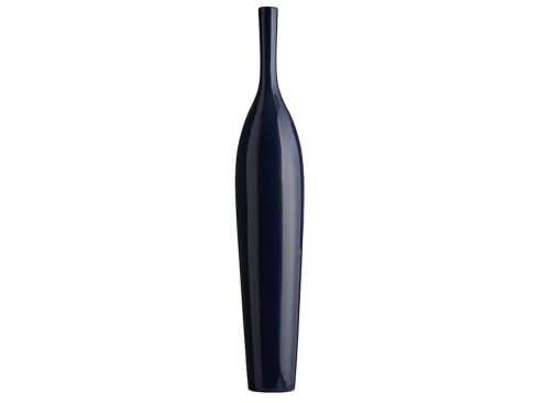 Navy Blue Ceramic Floor Vase, 37"
