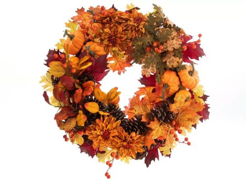 Orange Fall Mix Wreath