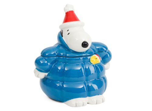 PEANUTS 9x10 Snoopy Puffer Coat Figural Cookie Jar