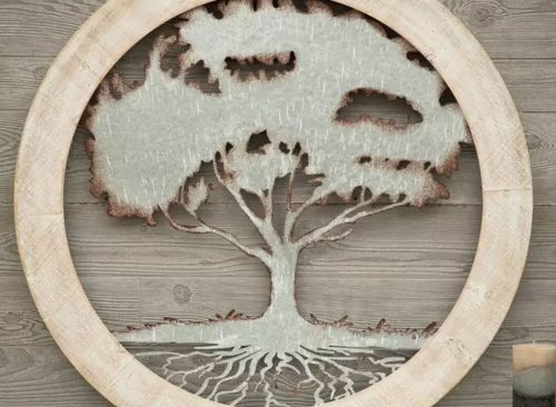 Rustic Tree Round Wall Decor