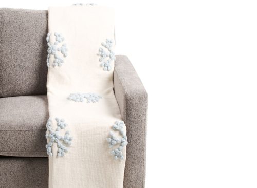 SHABBY CHIC Snowflake Baubles Throw