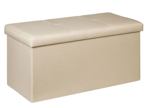 SOHL Rectangular Shaped Storage Ottoman, Ivory