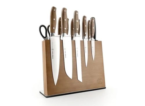 Schmidt Brothers® Cutlery 14-Piece Acacia Forged Stainless Steel Knife Block Set, Acacia Wood Handle