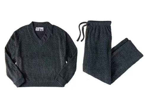 Serra Ladies Fluffy Knit Lounge Set - Grey, M