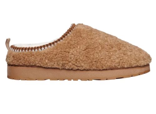 Serra Ladies Memory Foam Slippers - Tan