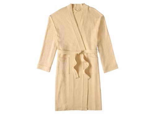 Serra Ladies Waffle Spa Robe - Brown, L/XL