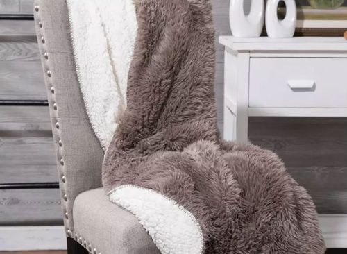 Shaggy Faux Fur Berber Throw Blanket