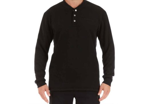 Smith's Workwear Men's Sherpa-Lined Thermal Henley