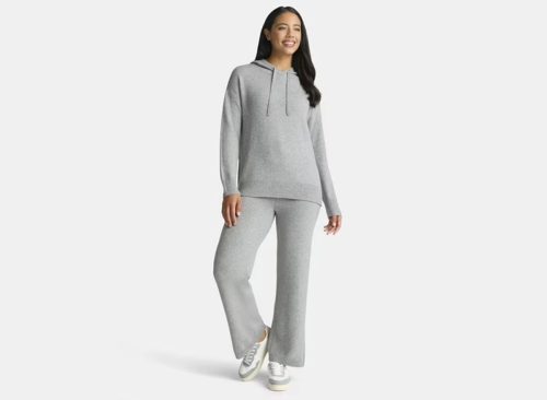 Time and Tru Women's and Women's Plus Sweater Hoodie and Pants Set,