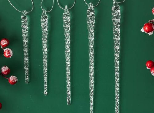 Twisted Icicle Ornament Set