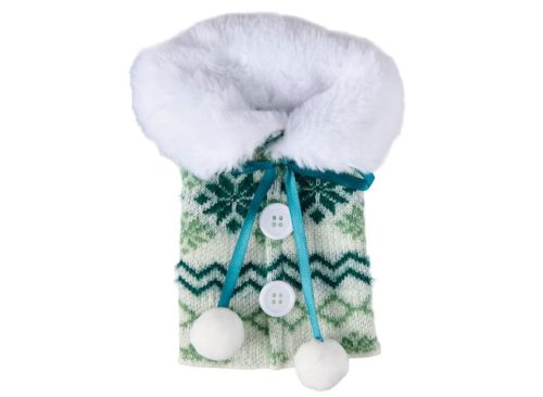 Ugly Sweater Wine Bottle Cover - Fur Green