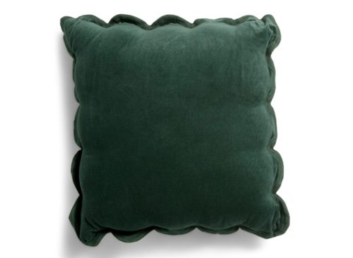 VISTA HOME FASHIONS 22x22 Cotton Blend Scalloped Velvet Pillow