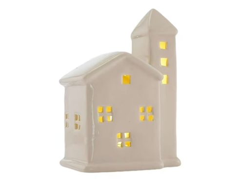 White Ceramic Christmas Village Houses