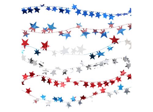 Wired Patriotic Garland, 25 ft. Strands