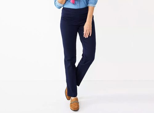 Women's Croft & Barrow® Effortless Stretch Pull-On Straight-Leg Pants