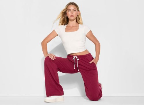 Women's Mid-Rise Knit Sweatpants - Wild Fable