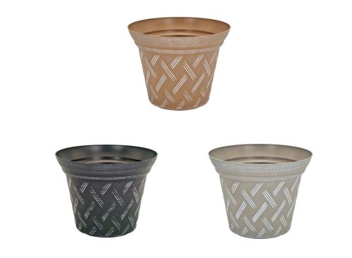 Woven Plastic Basket Planter