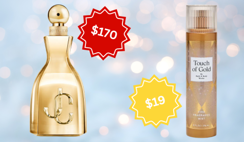 Jimmy Choo perfume I Want Choo and Bath & Bod Works fragrance Touch of Gold