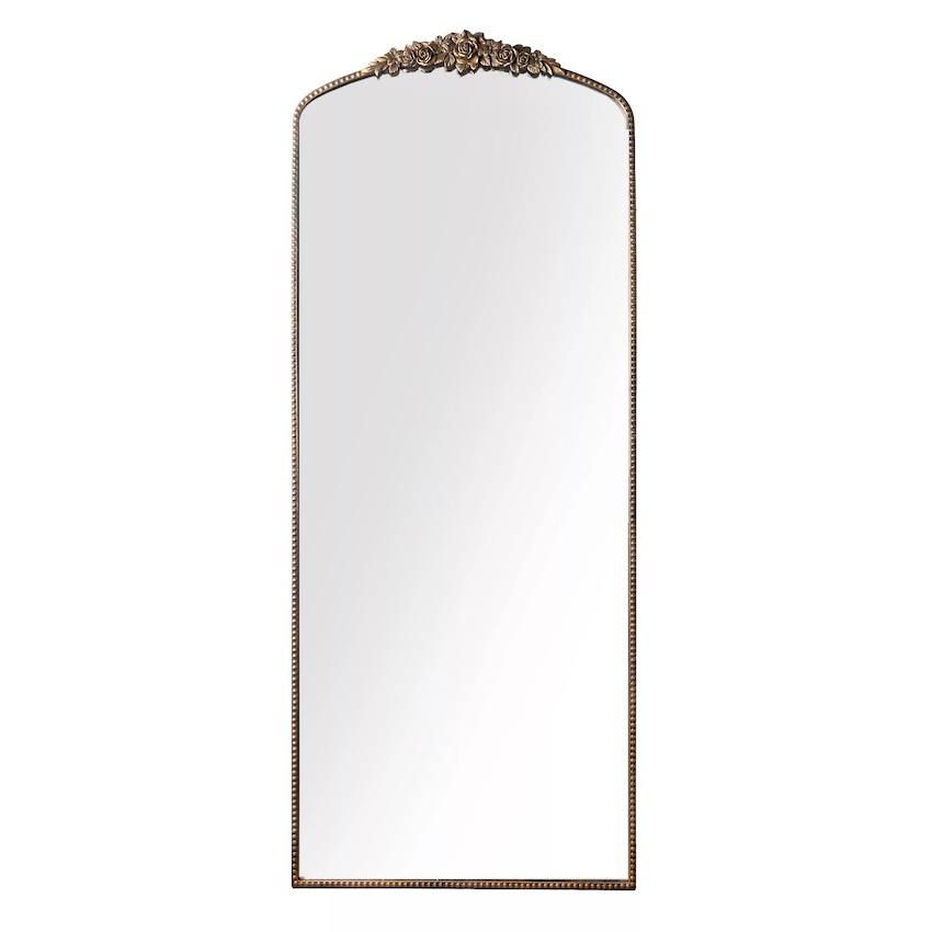Bronze Derose Metal Arch Leaner Mirror