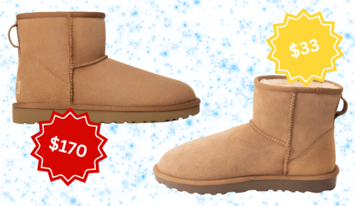 Ugg Mini boots and Costco dupe