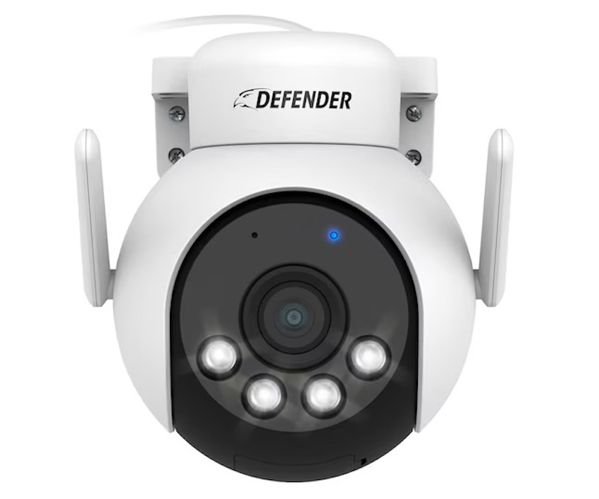 Defender Everwatch PTZ AI Indoor/Outdoor 1-Channel 1-Camera 4K Plug-in Pan and Tilt Micro Sd Security Camera
