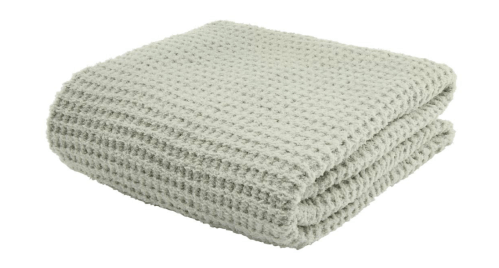 beige waffle blanket