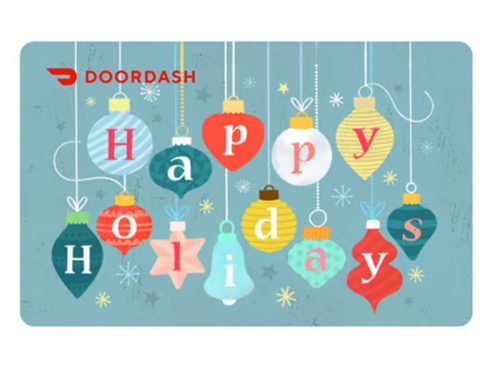 Door Dash Holiday Gift Card 