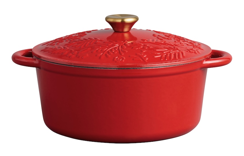 Enameled Cast Iron Embossed Scandi Dutch Oven
