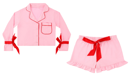 pink and red PJs
