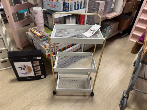 gold and white storage