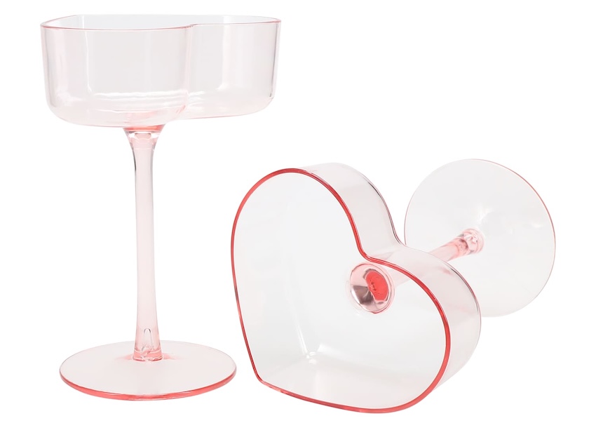 Heart-Shaped Drinking Glasses