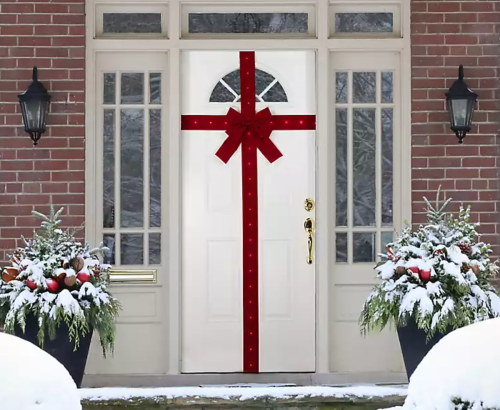 front door red bow