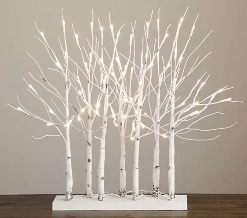 light-up white pine branches