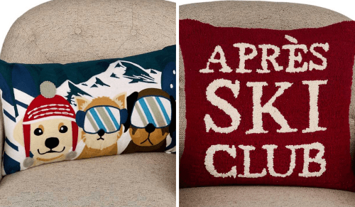 ski throw pillows