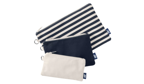 Lands End black and white pouches