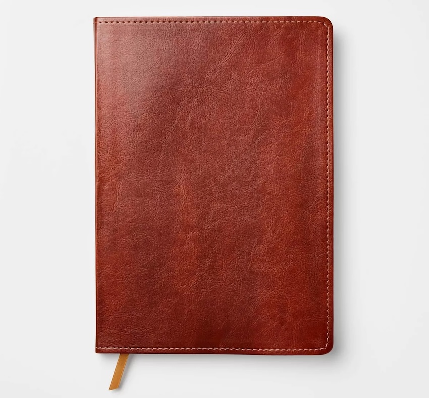 Ruled Journal 10"x7" Leatherette Dark Brown