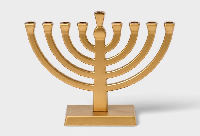 Mini Menorah Taper Aluminum Alloy Hanukkah Candle Holder