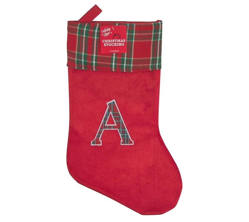 Style Monogram Christmas Stocking
