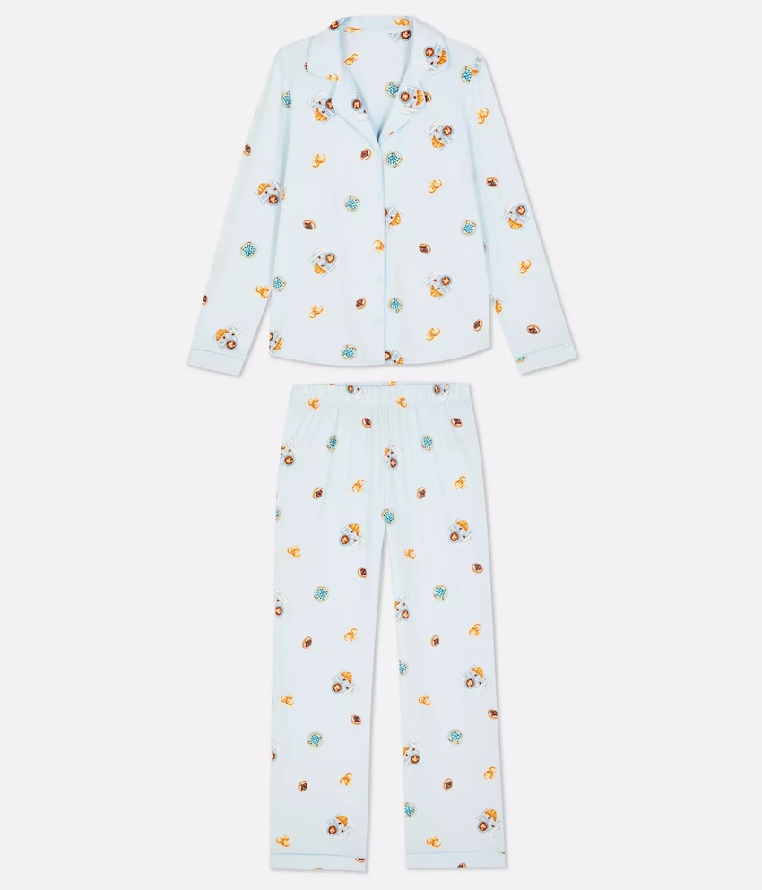 Printed Boyfriend Pajamas