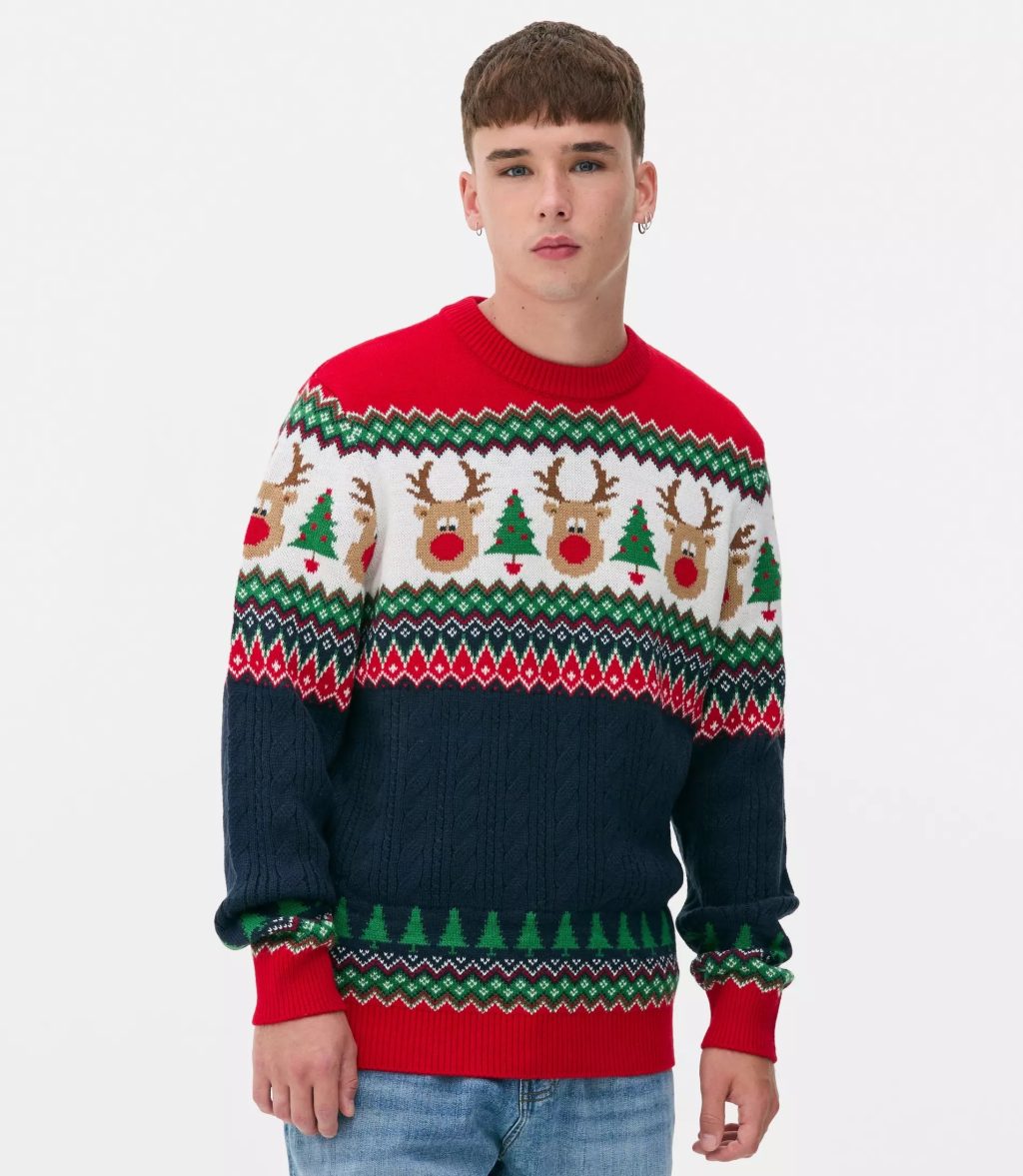 Reindeer Fair Isle Christmas Sweater