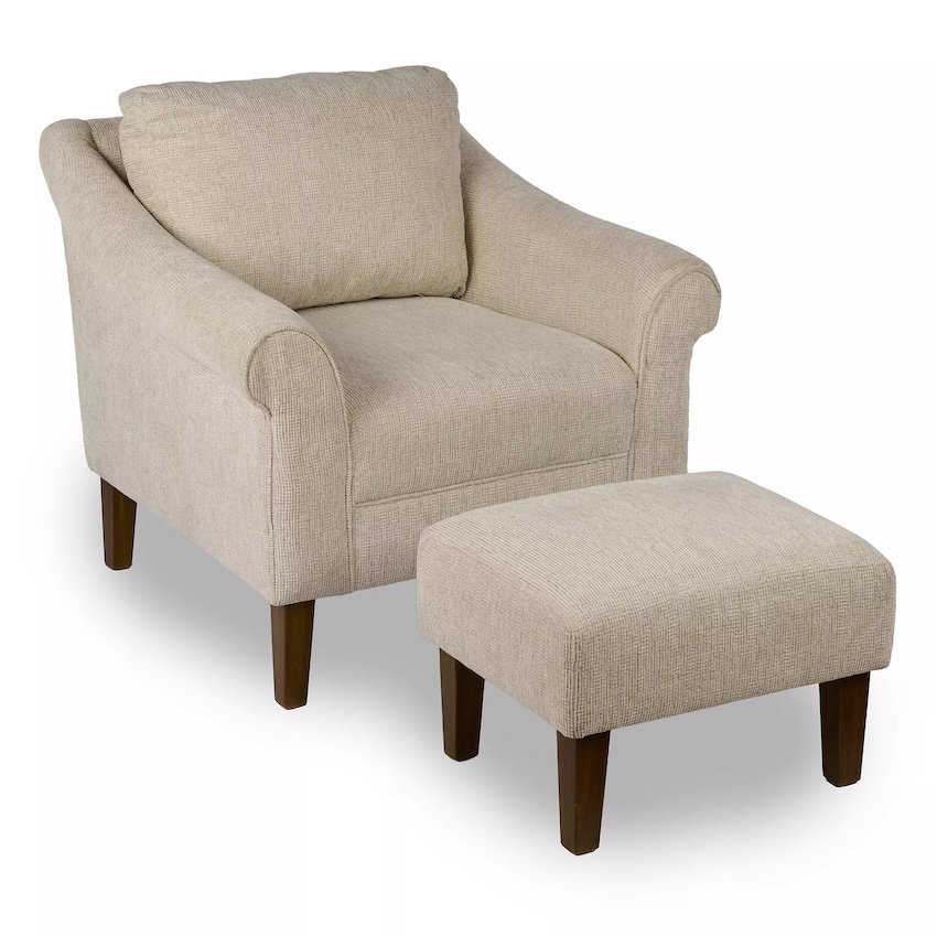 Ivory Sloan 2-pc. Chair & Ottoman Set