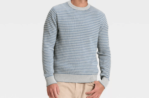 blue striped men's sweater