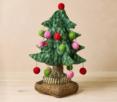 John Derian Christmas tree pillow