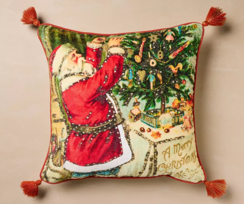John Derian santa pillow